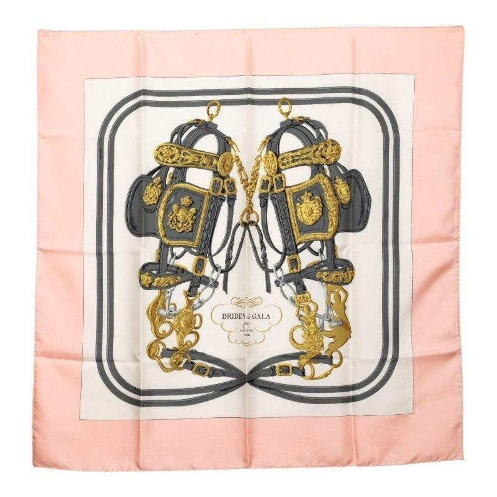 Hermes Carre 90 Brides de Gala Scarf Pink